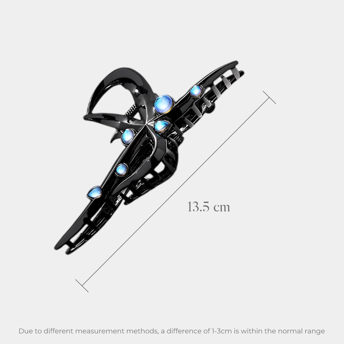 Black Moonstone Hair Clip