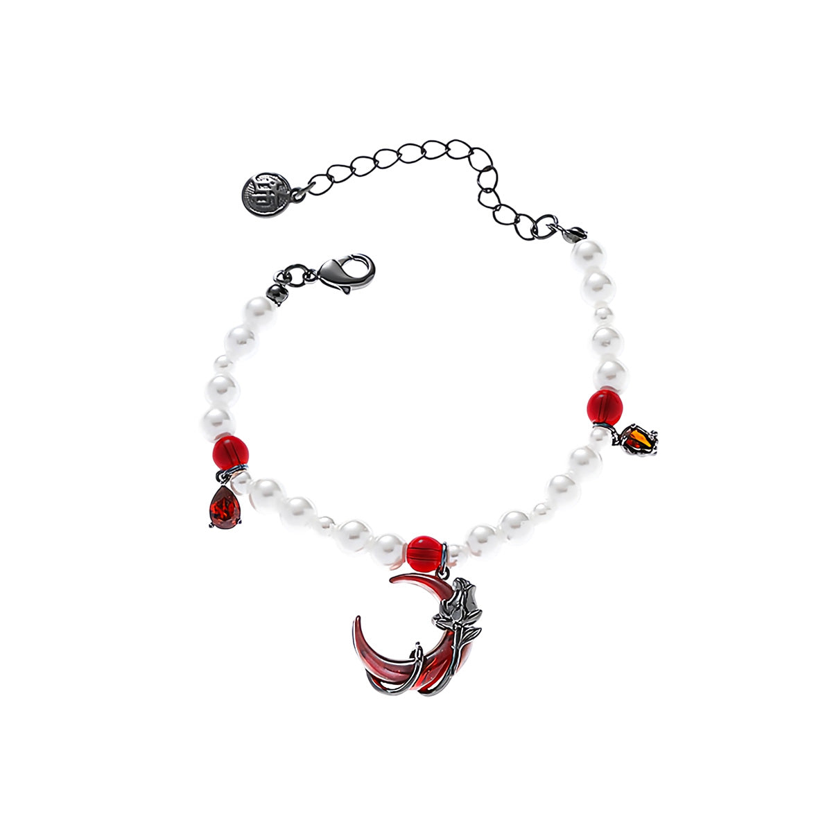 Blood Moon Rose Jewelry Set – Necklace / Bracelet / Earrings