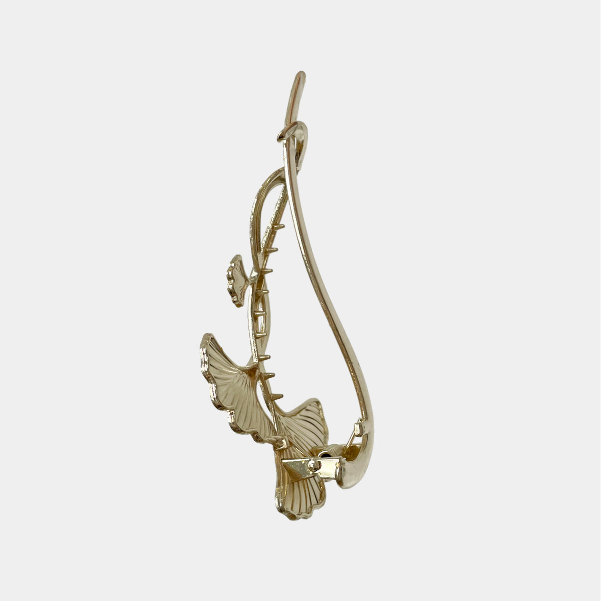 Ginkgo Leaf Twisted Clip Delicate Metal Hairpin