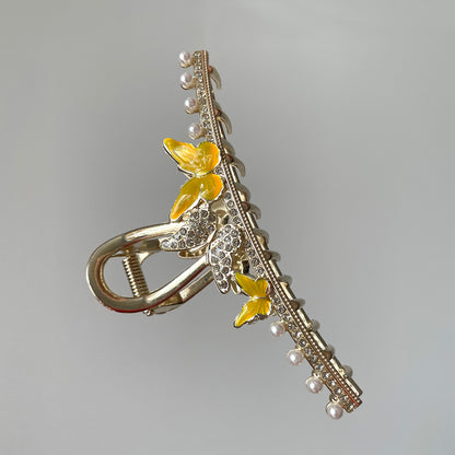 Elegant Butterfly Pearl Metal Hair Claw Clip【varieties】