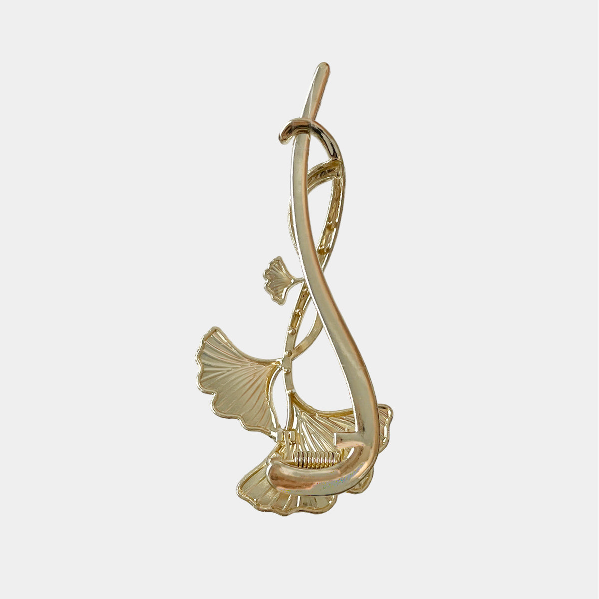 Ginkgo Leaf Twisted Clip Delicate Metal Hairpin