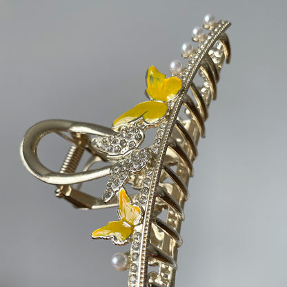 Elegant Butterfly Pearl Metal Hair Claw Clip【varieties】