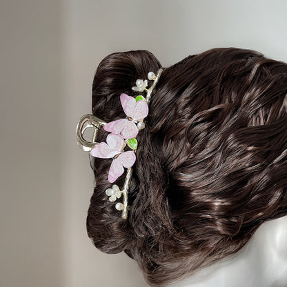 Elegant Butterfly Pearl Metal Hair Claw Clip【varieties】
