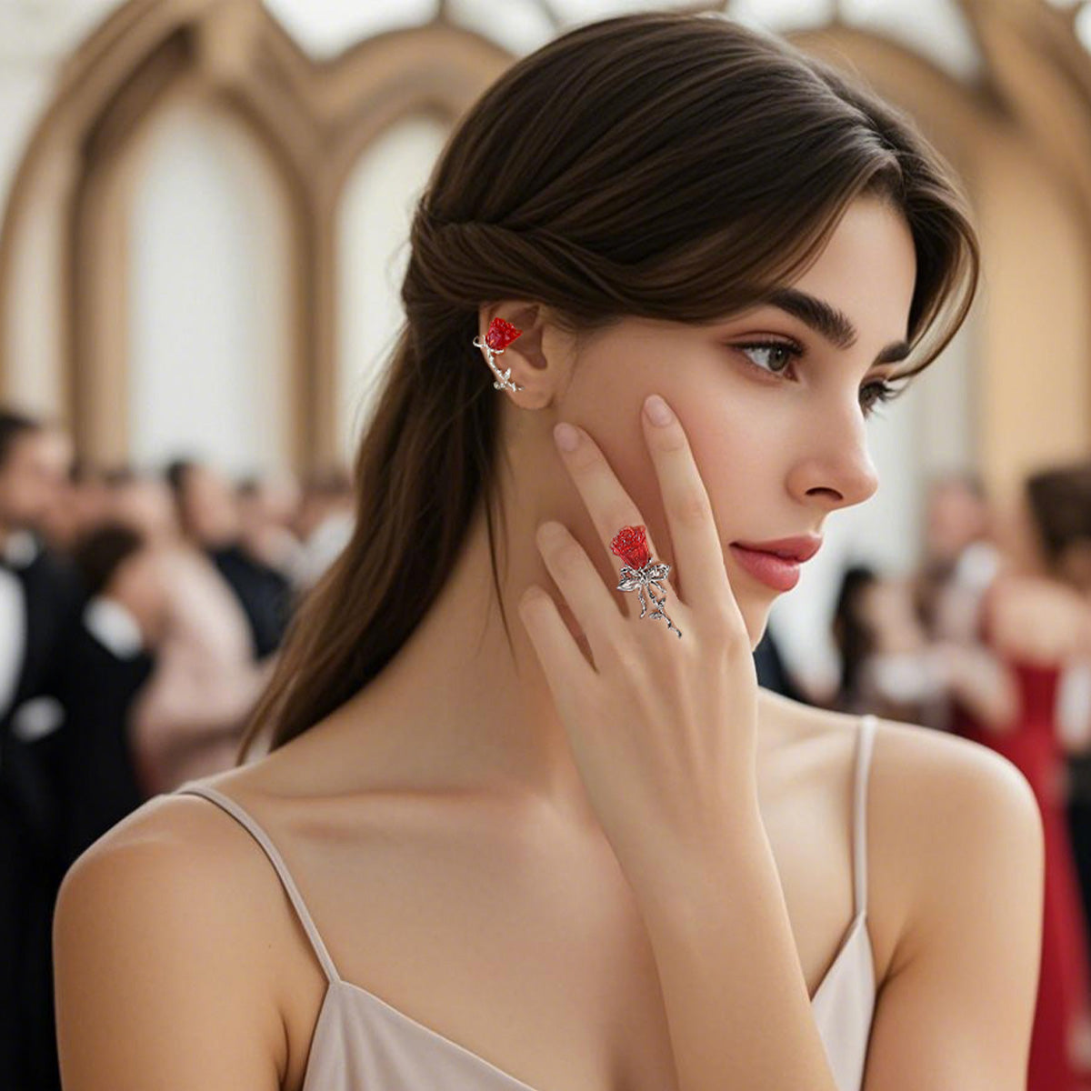 Rose Hot Girl Sweet & Cool Necklace/Earrings/Ring/Ear Clip【varieties】