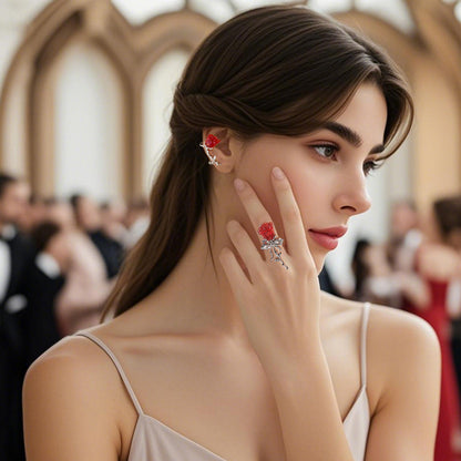 Rose Hot Girl Sweet & Cool Necklace/Earrings/Ring/Ear Clip【varieties】