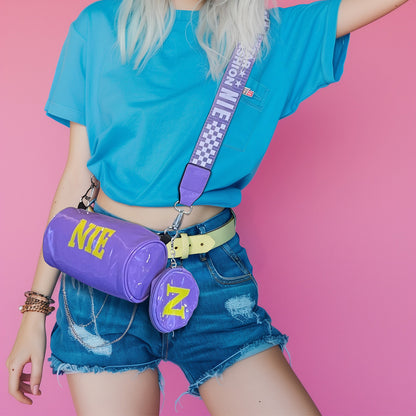 Shiny Crossbody Bag with Coin Pouch