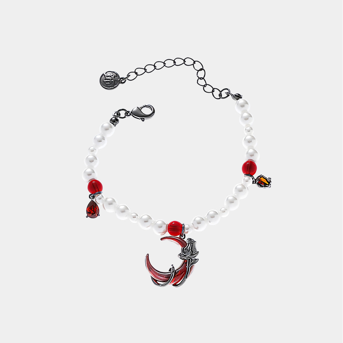 Blood Moon Rose Jewelry Set – Necklace / Bracelet / Earrings