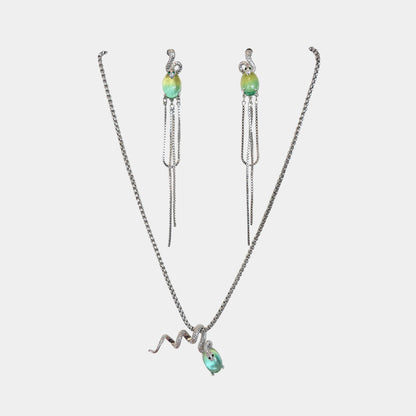 Snake Bone Chain Series-Necklace / Earrings / Ring / Brooch