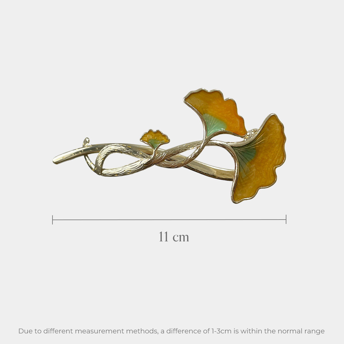 Ginkgo Leaf Twisted Clip Delicate Metal Hairpin