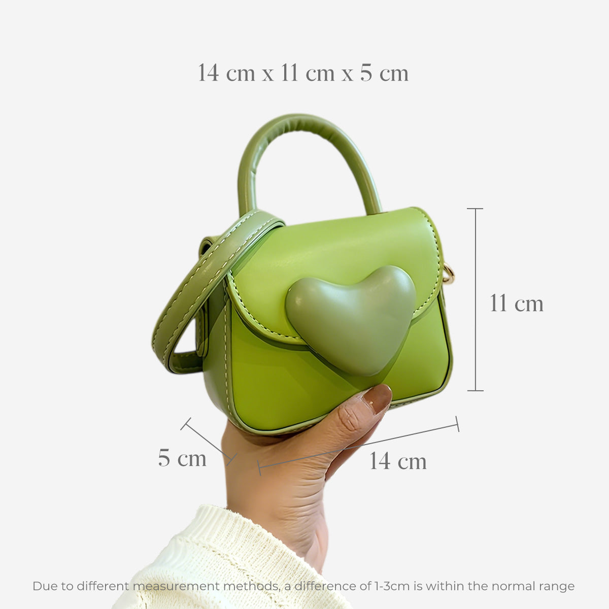 Heart-Shaped Mini Crossbody & Tote Bag