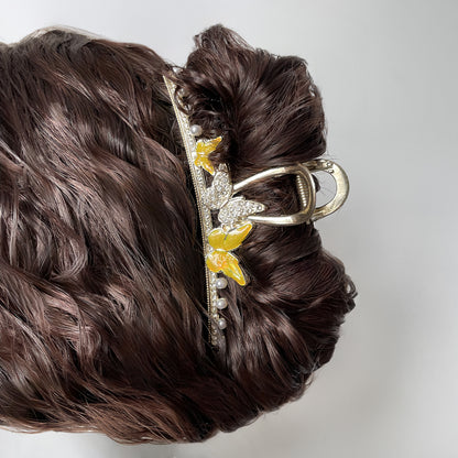 Elegant Butterfly Pearl Metal Hair Claw Clip【varieties】