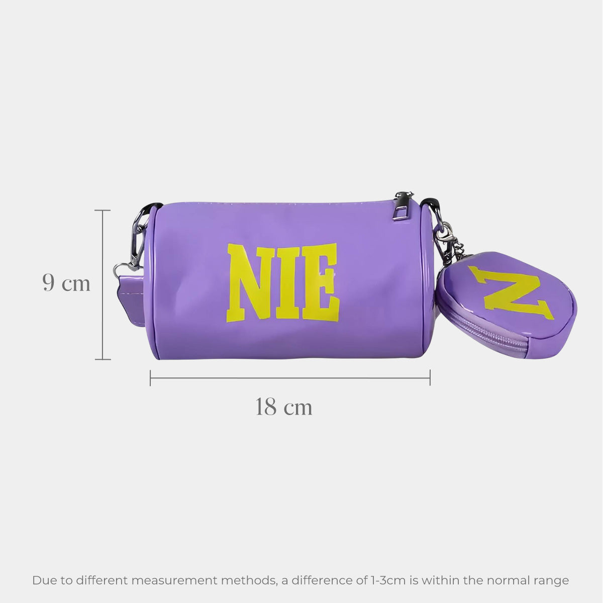 Shiny Crossbody Bag with Coin Pouch
