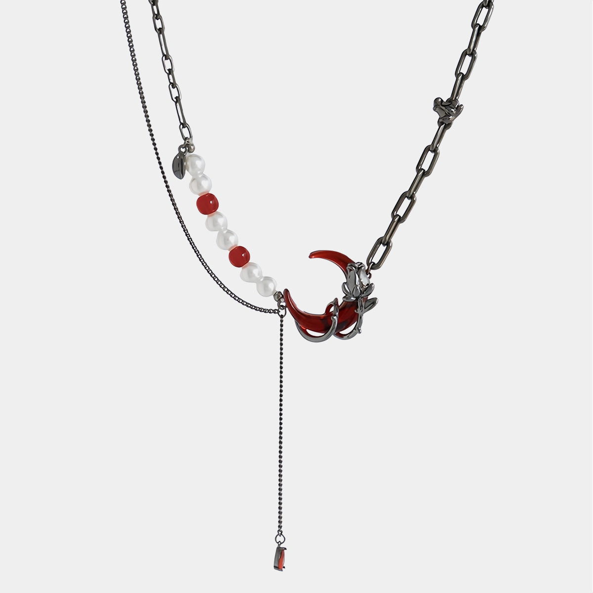 Blood Moon Rose Jewelry Set – Necklace / Bracelet / Earrings