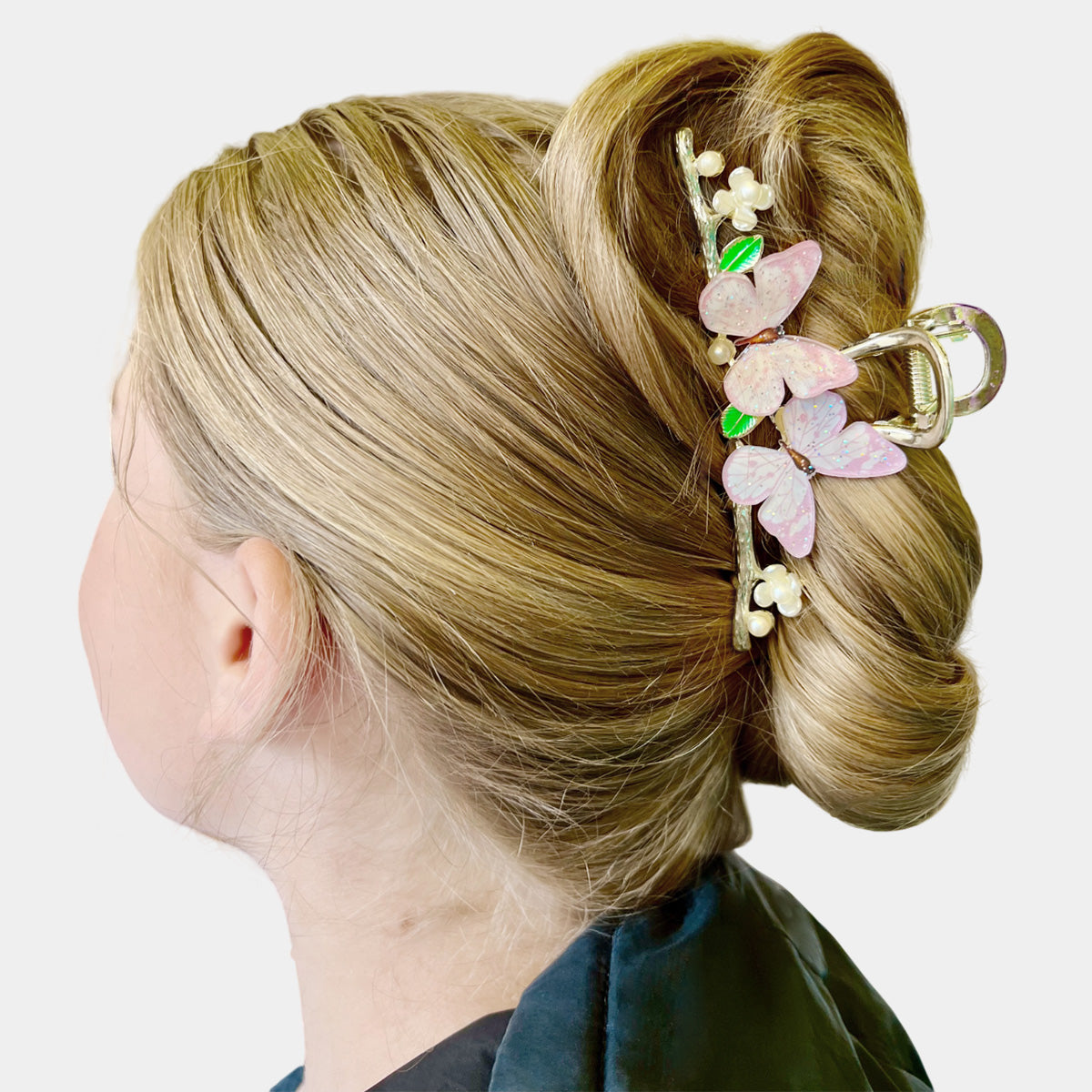 Elegant Butterfly Pearl Metal Hair Claw Clip【varieties】