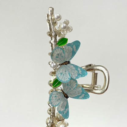 Elegant Butterfly Pearl Metal Hair Claw Clip【varieties】