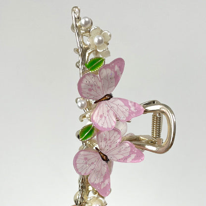 Elegant Butterfly Pearl Metal Hair Claw Clip【varieties】